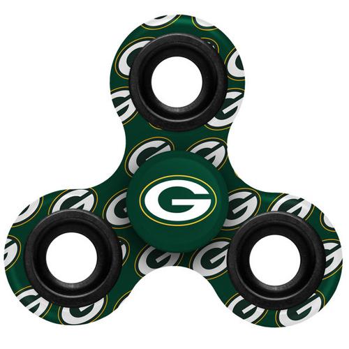 NFL Green Bay Packers Logo 3 Way Fidget Spinner 3J6